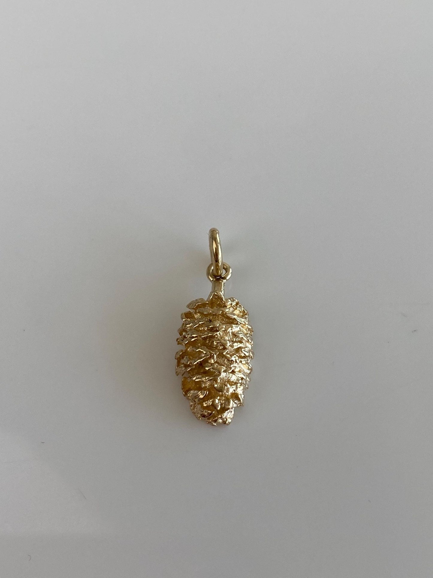 Vintage Solid 14k Yellow Gold Pinecone Charm