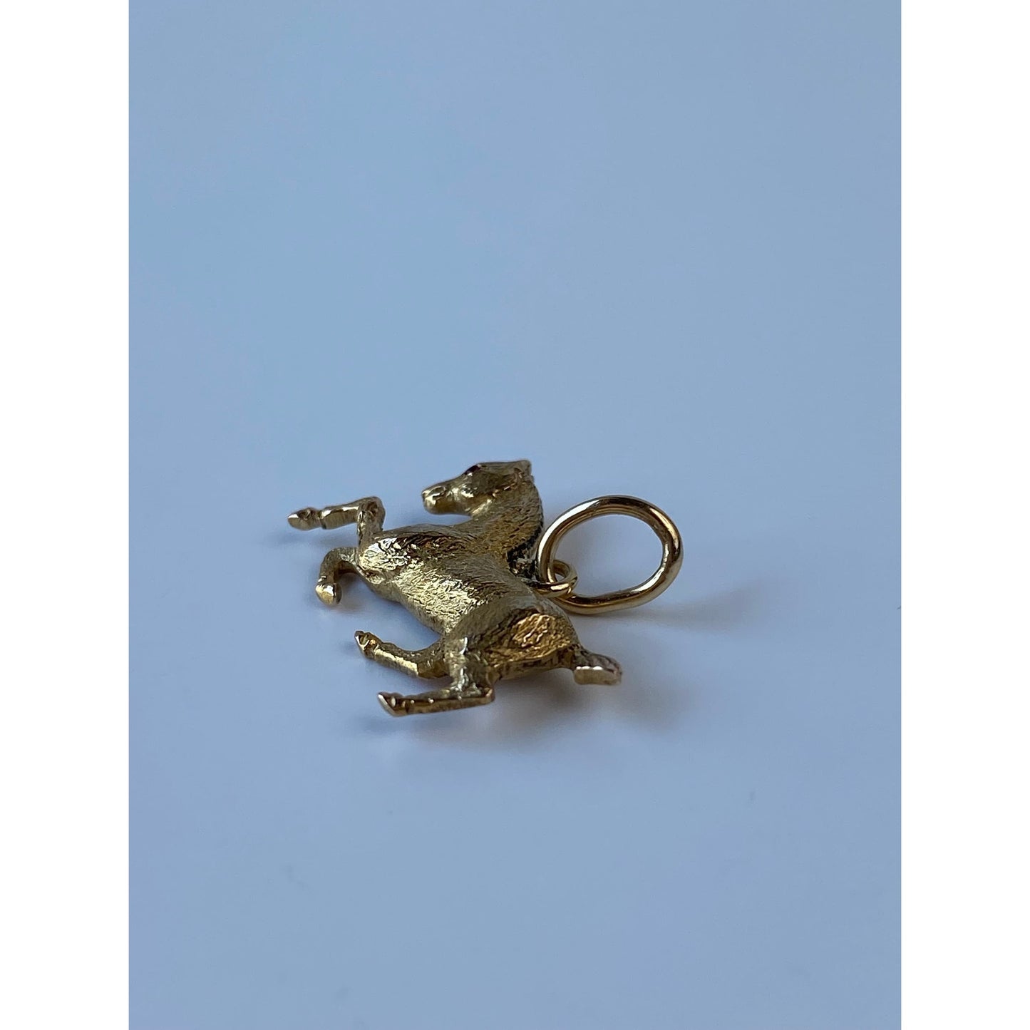 Vintage Solid 14k Yellow Gold Running Horse Charm