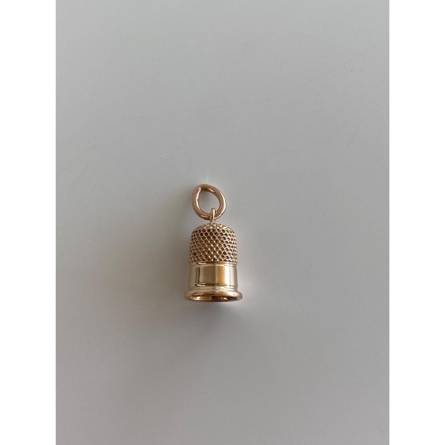 Vintage Solid 10k Rosey Gold Thimble Charm