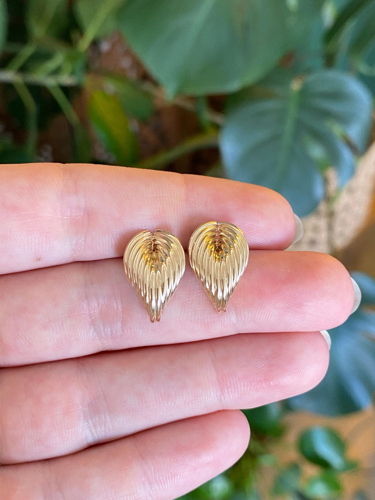 Vintage 14k Yellow Gold Layered Drop Earrings