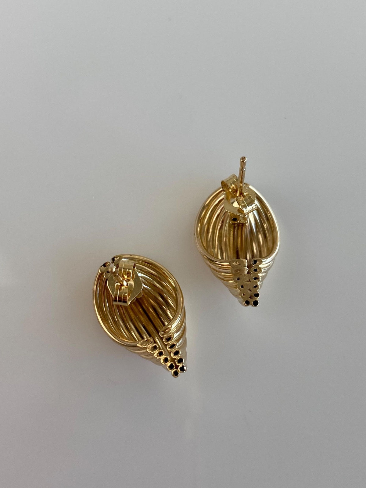 Vintage 14k Yellow Gold Layered Drop Earrings
