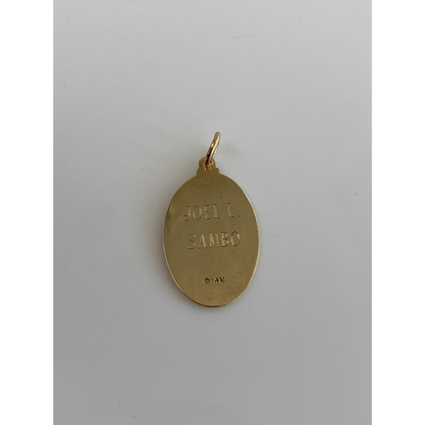 Vintage Solid 14k Yellow Gold St. Joseph 'Pray For Us' Charm