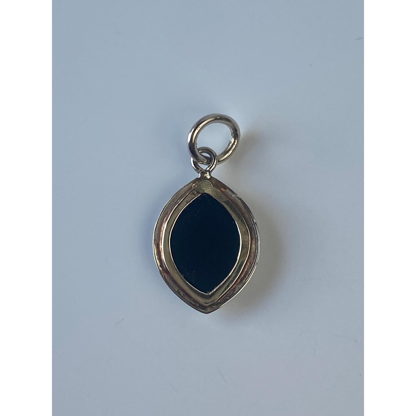 Vintage Solid 14k White Gold Black Onyx Stick Pin Conversion Charm