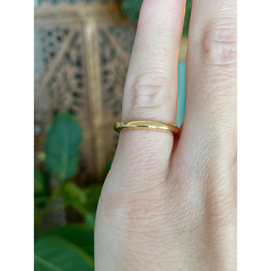 Vintage Solid 22k Yellow Gold Ring Band - Size 4.25