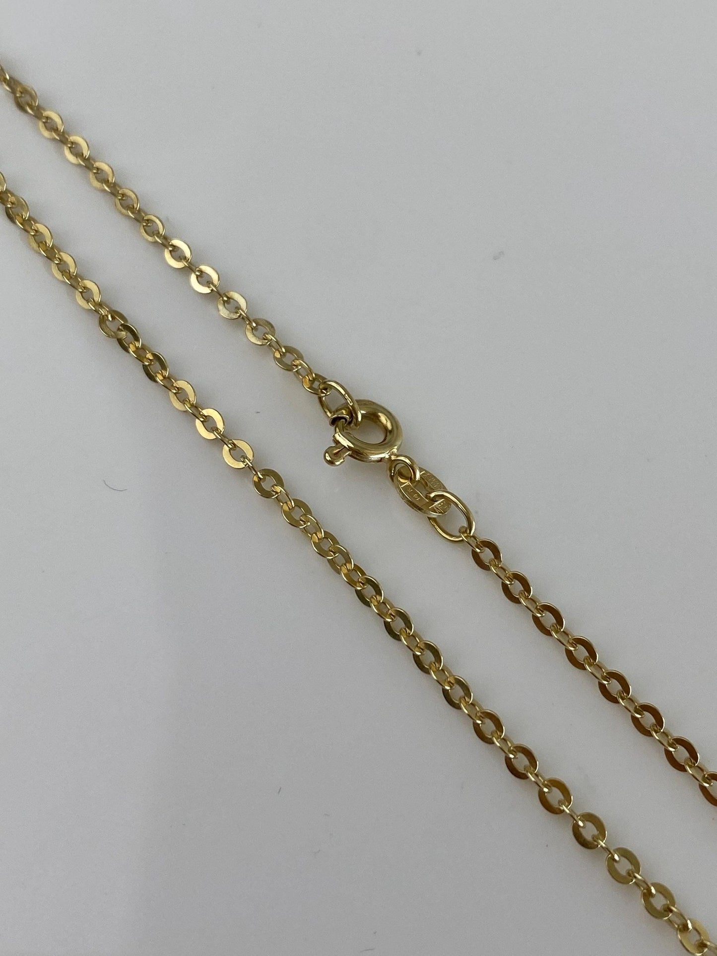 Vintage Solid 14k Yellow Gold Unoaerre Long Cable Chain Necklace - 28.75 inches