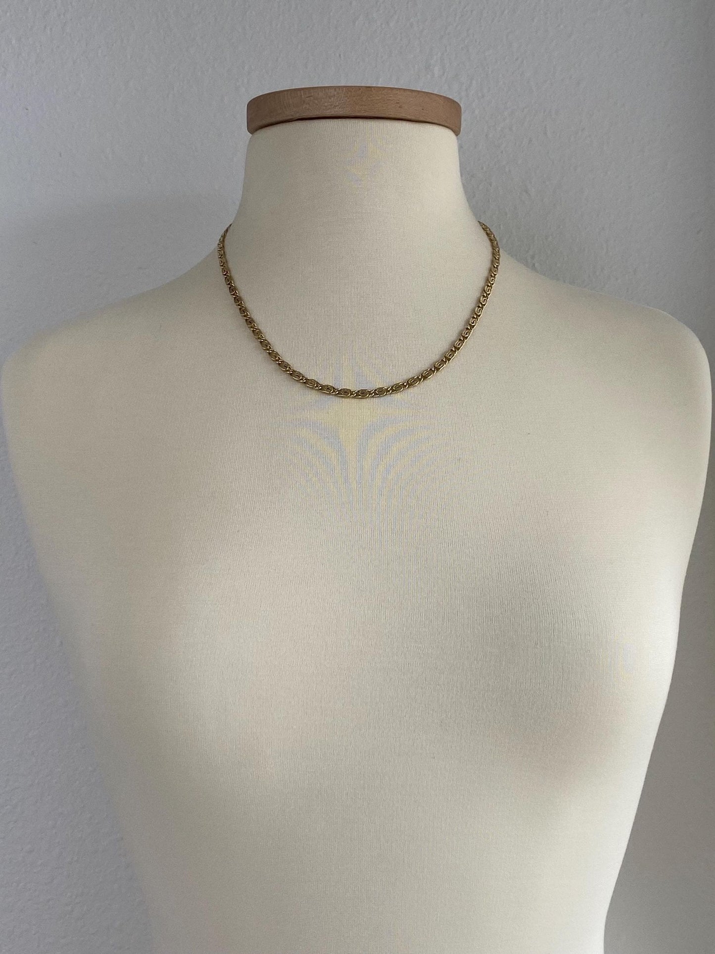 Vintage Solid 14k Yellow Gold Chunky Spiral Link Chain Necklace - 20.25 inches