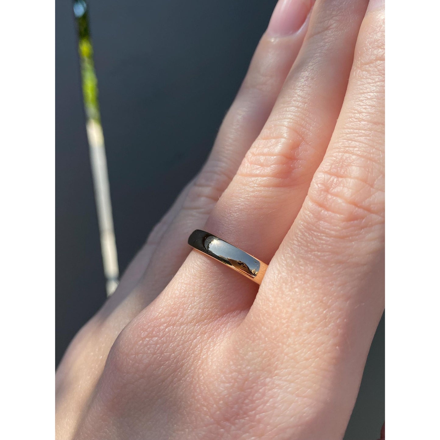 Vintage Solid 14k Yellow Gold Ring Band - Size 9.75