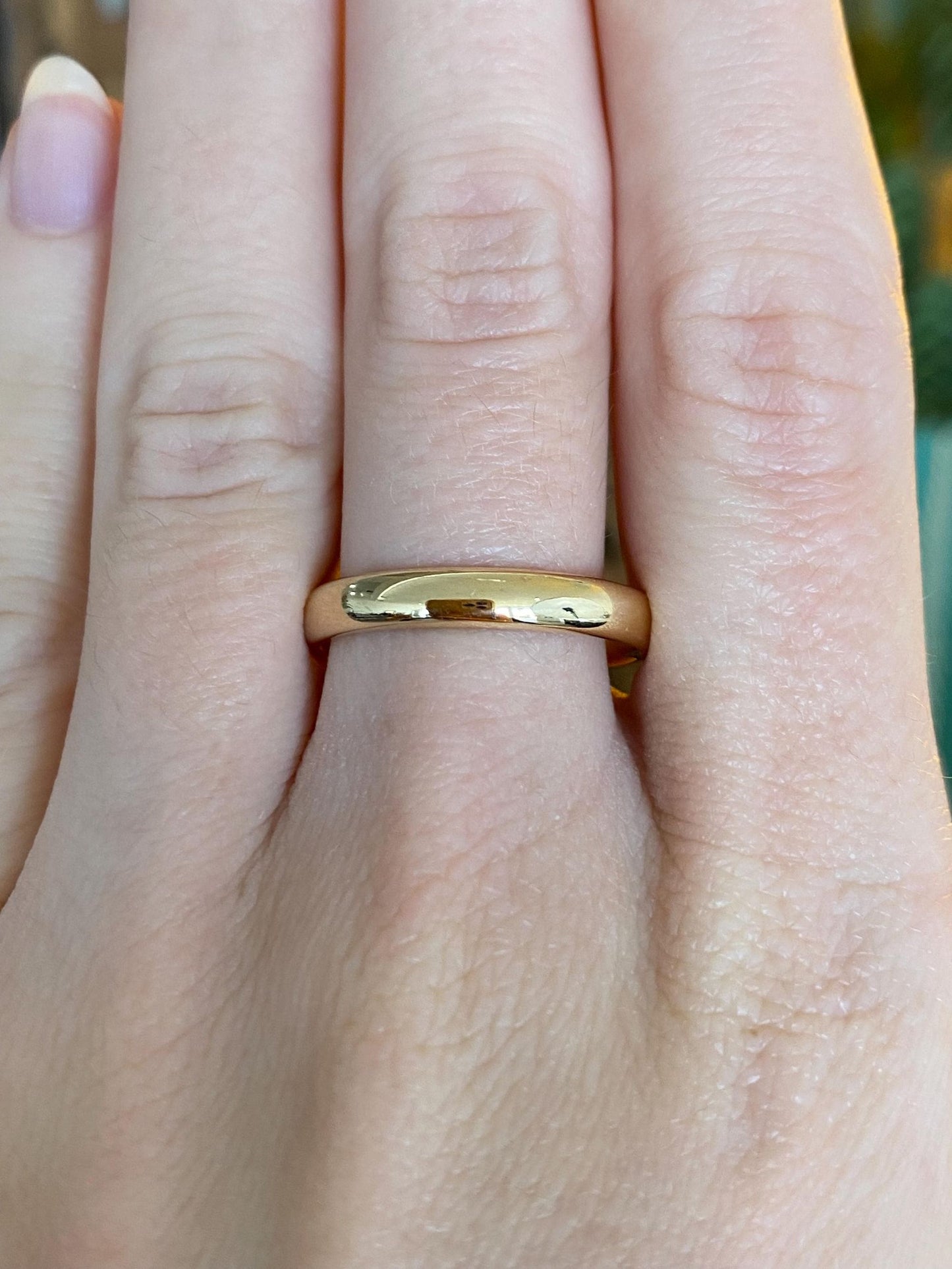 Vintage Solid 18k Yellow Gold Ring Band - Size 9.5