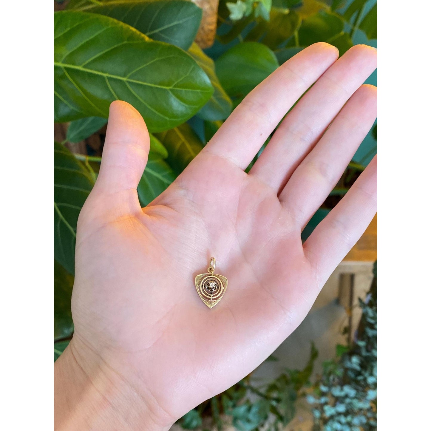 Solid 14k Yellow Gold Diamond Stick Pin Conversion Charm