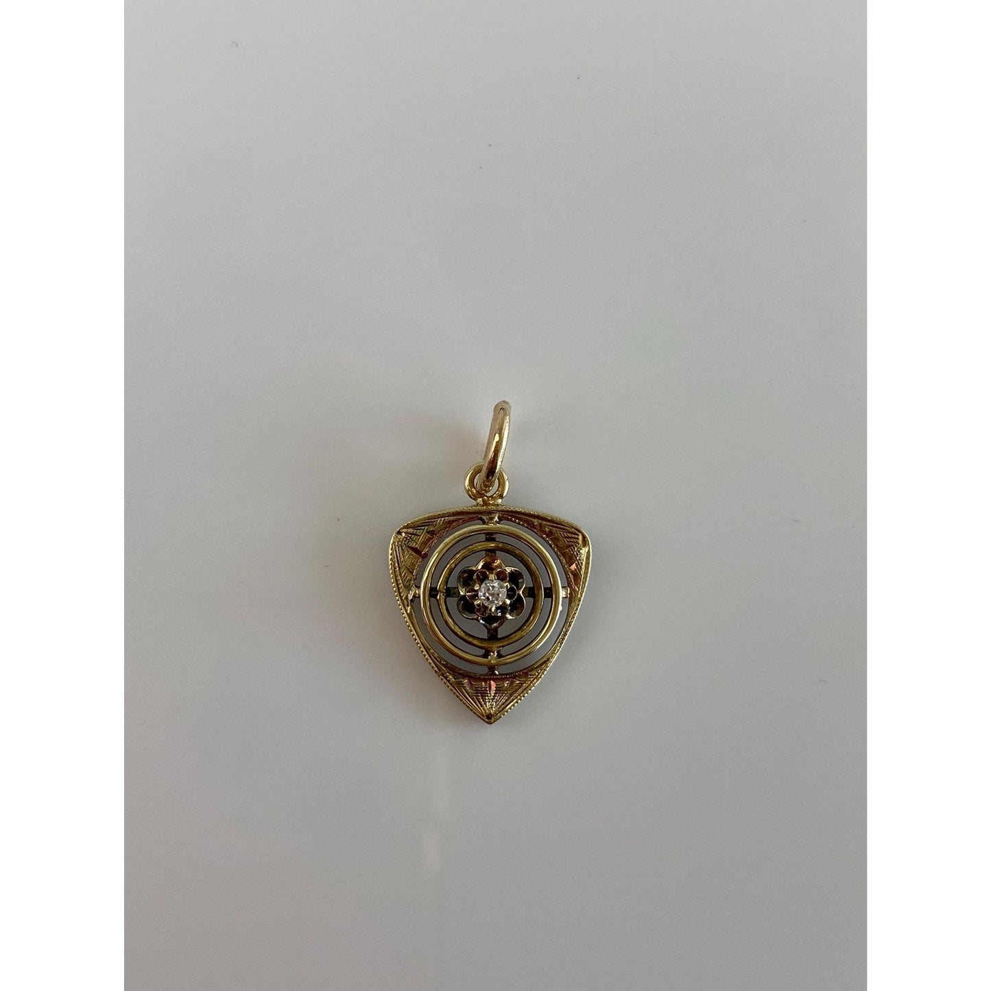 Solid 14k Yellow Gold Diamond Stick Pin Conversion Charm