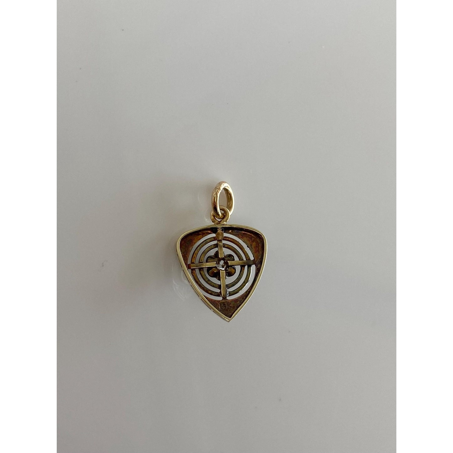 Solid 14k Yellow Gold Diamond Stick Pin Conversion Charm