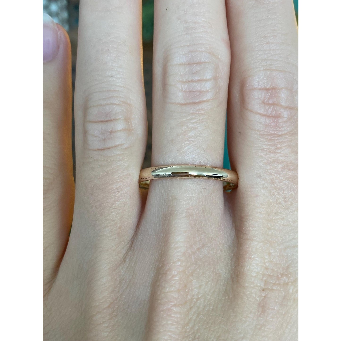 Vintage Solid 10k Yellow Gold Ring Band - Size 12.75