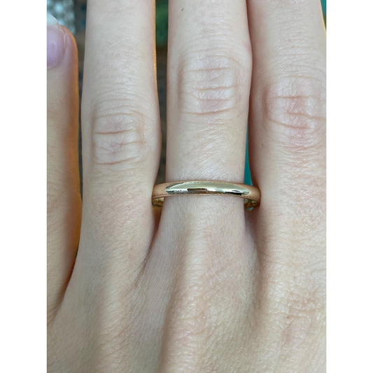 Vintage Solid 10k Yellow Gold Ring Band - Size 12.75