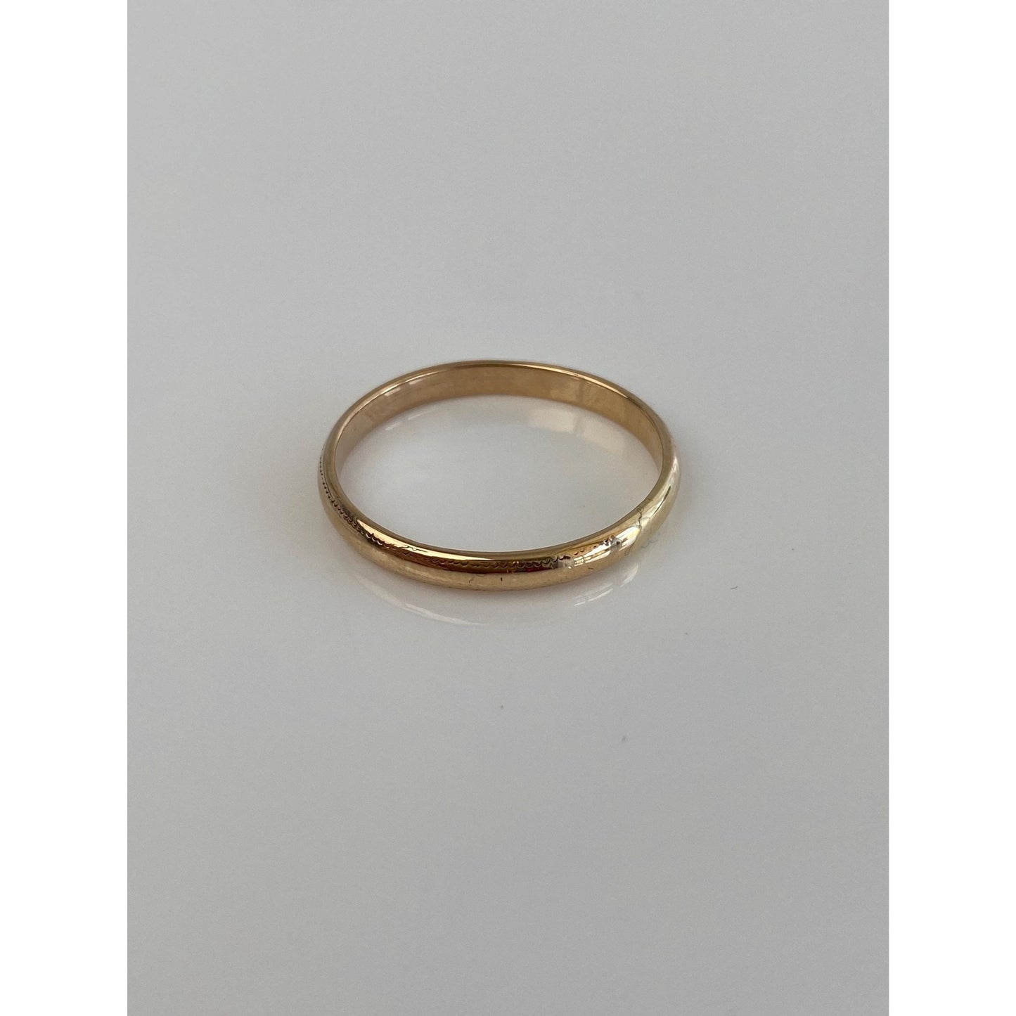 Vintage Solid 10k Yellow Gold Ring Band - Size 12.75
