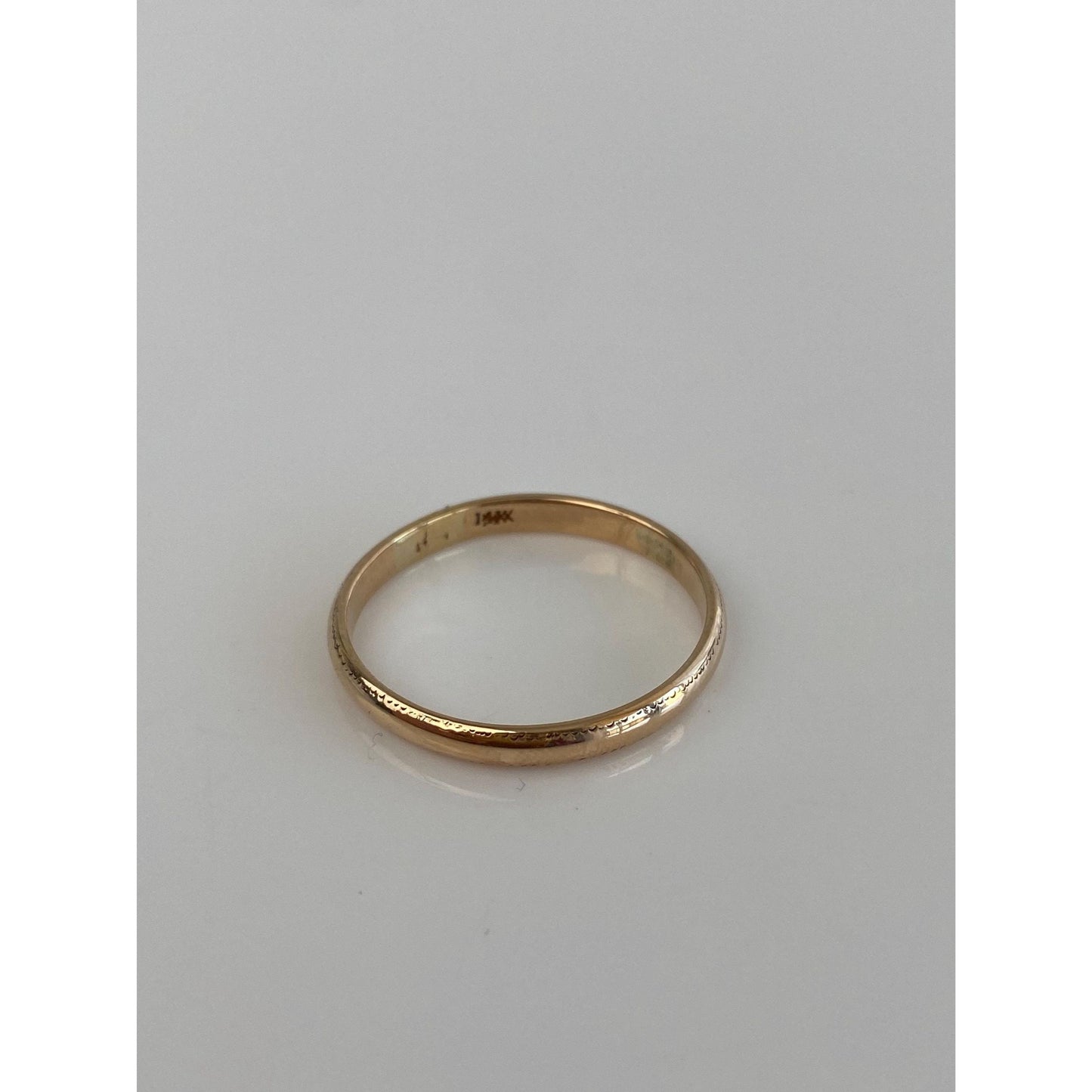 Vintage Solid 10k Yellow Gold Ring Band - Size 12.75