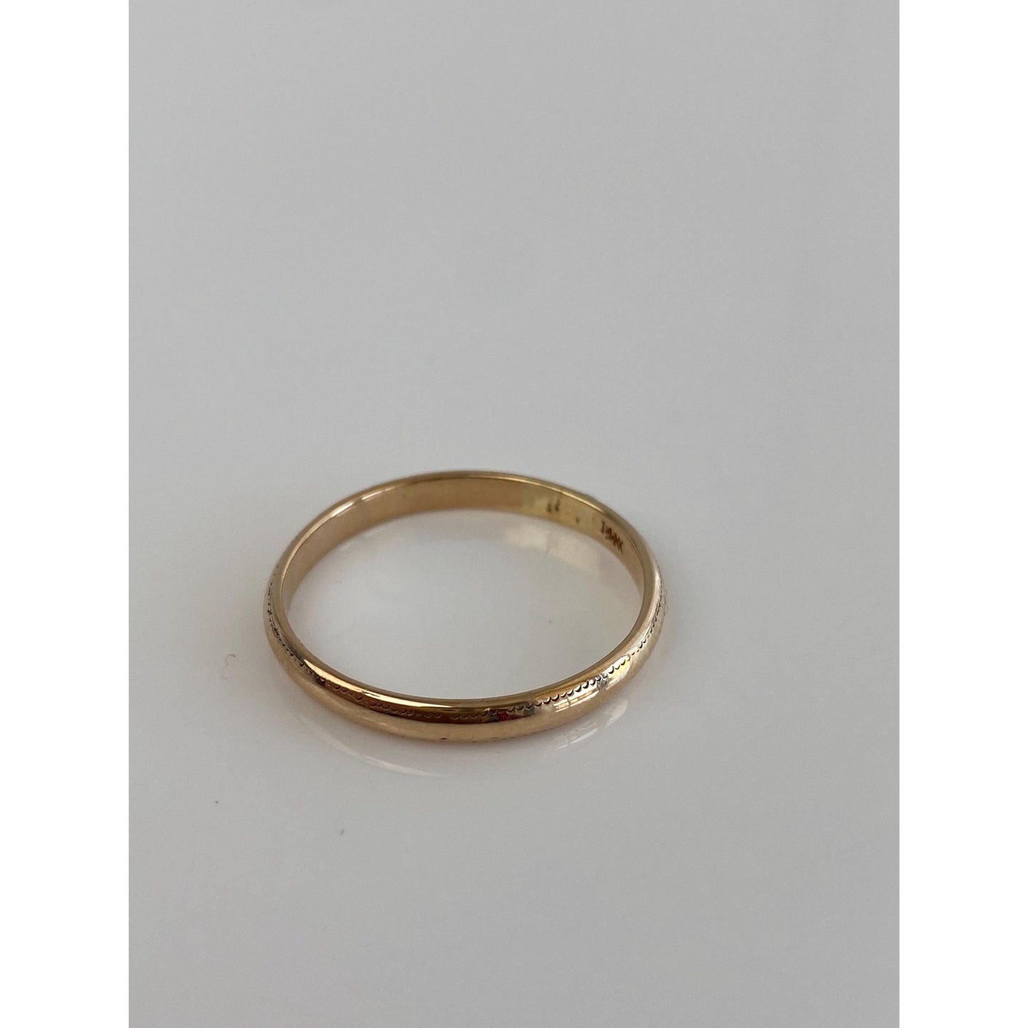 Vintage Solid 10k Yellow Gold Ring Band - Size 12.75