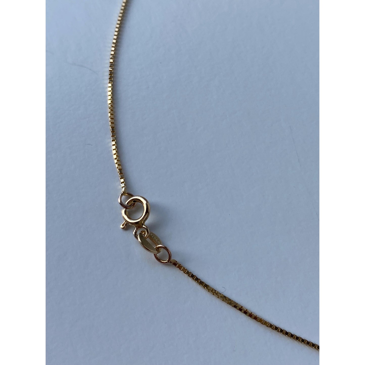 Vintage Solid 10k Yellow Gold Box Chain Necklace - 24.75 inches