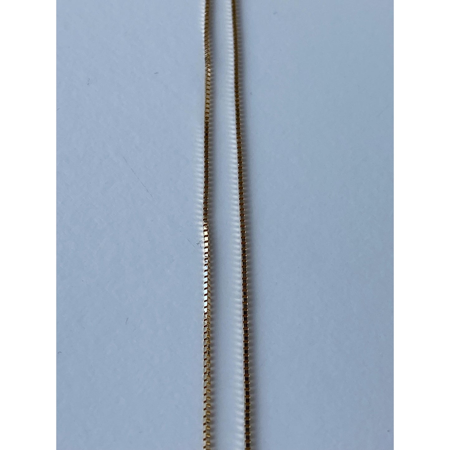 Vintage Solid 10k Yellow Gold Box Chain Necklace - 24.75 inches