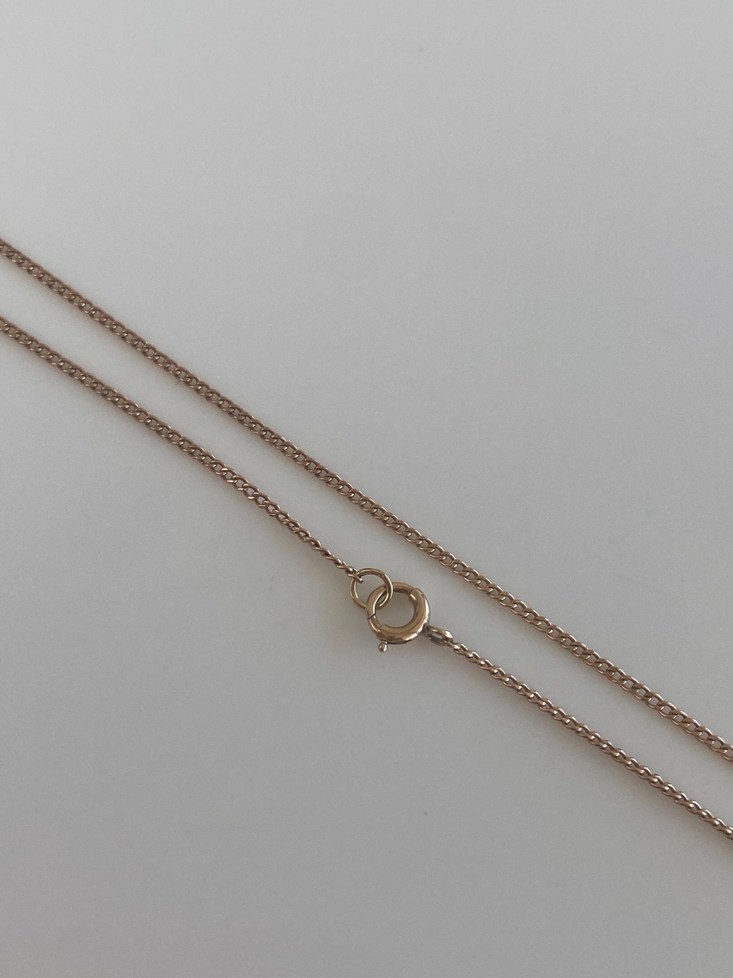 Vintage Solid 10k Rose Gold Dainty Tight Curb Chain Bracelet - 7 inches