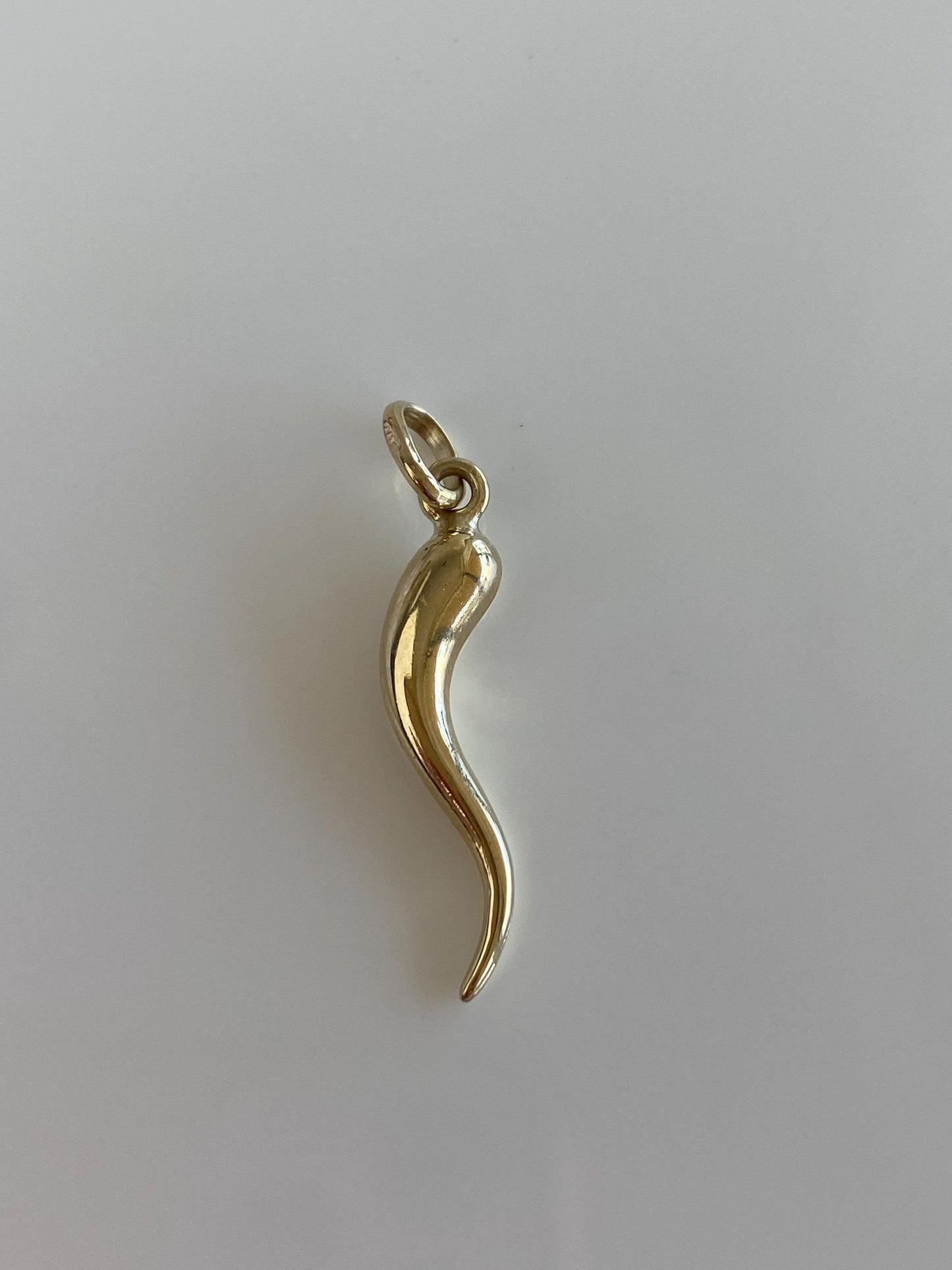 Vintage 14k Yellow Gold Italian Horn Charm