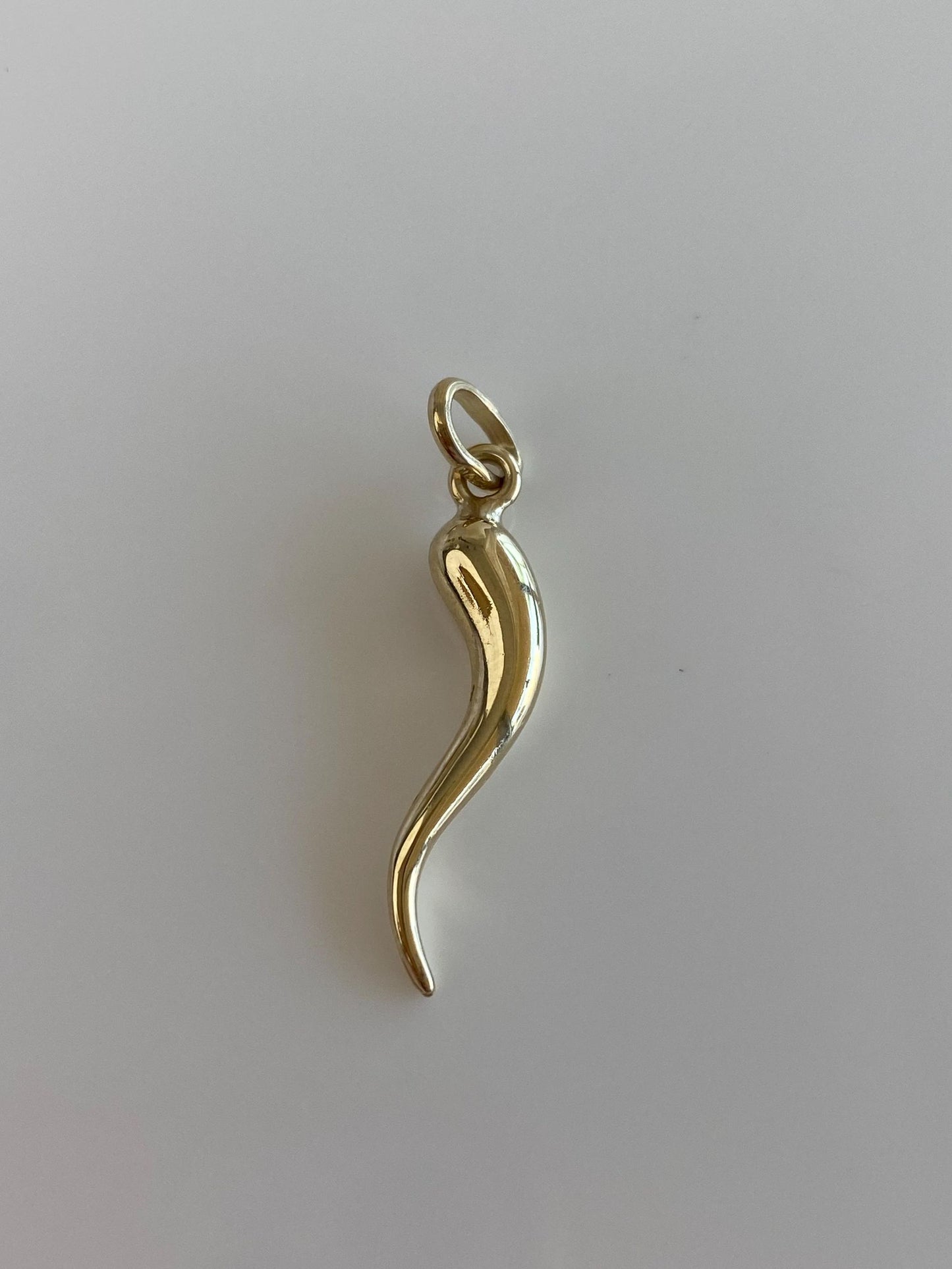 Vintage 14k Yellow Gold Italian Horn Charm