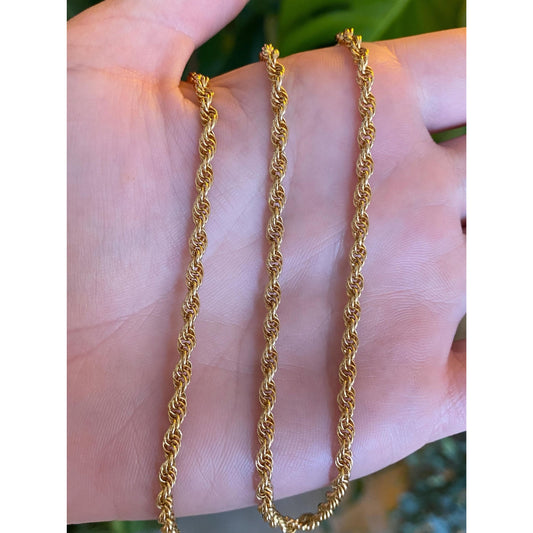 Vintage Solid 14k Yellow Gold Chain Necklace - 23.75 inches