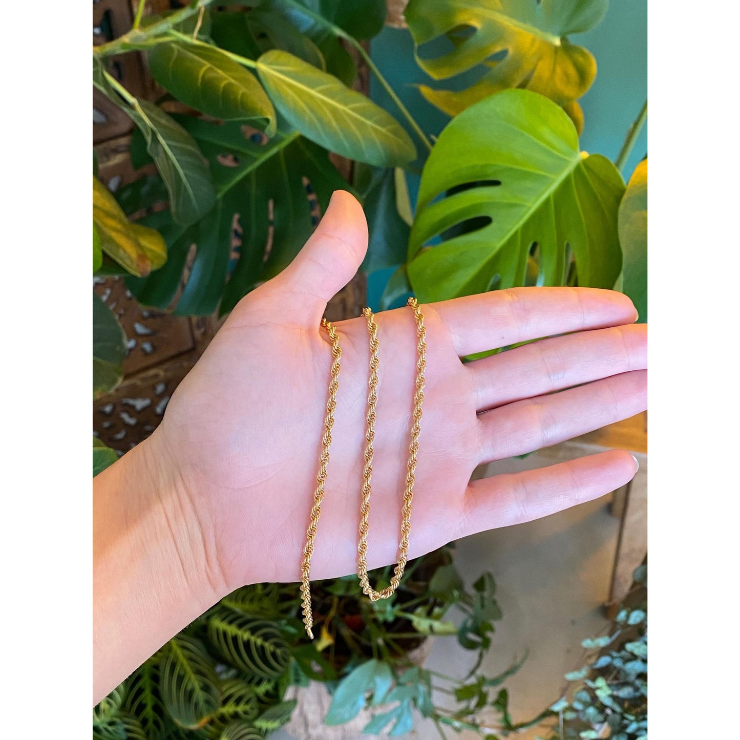 Vintage Solid 14k Yellow Gold Chain Necklace - 23.75 inches