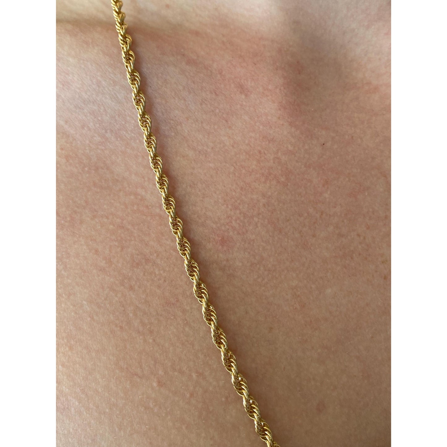 Vintage Solid 14k Yellow Gold Chain Necklace - 23.75 inches