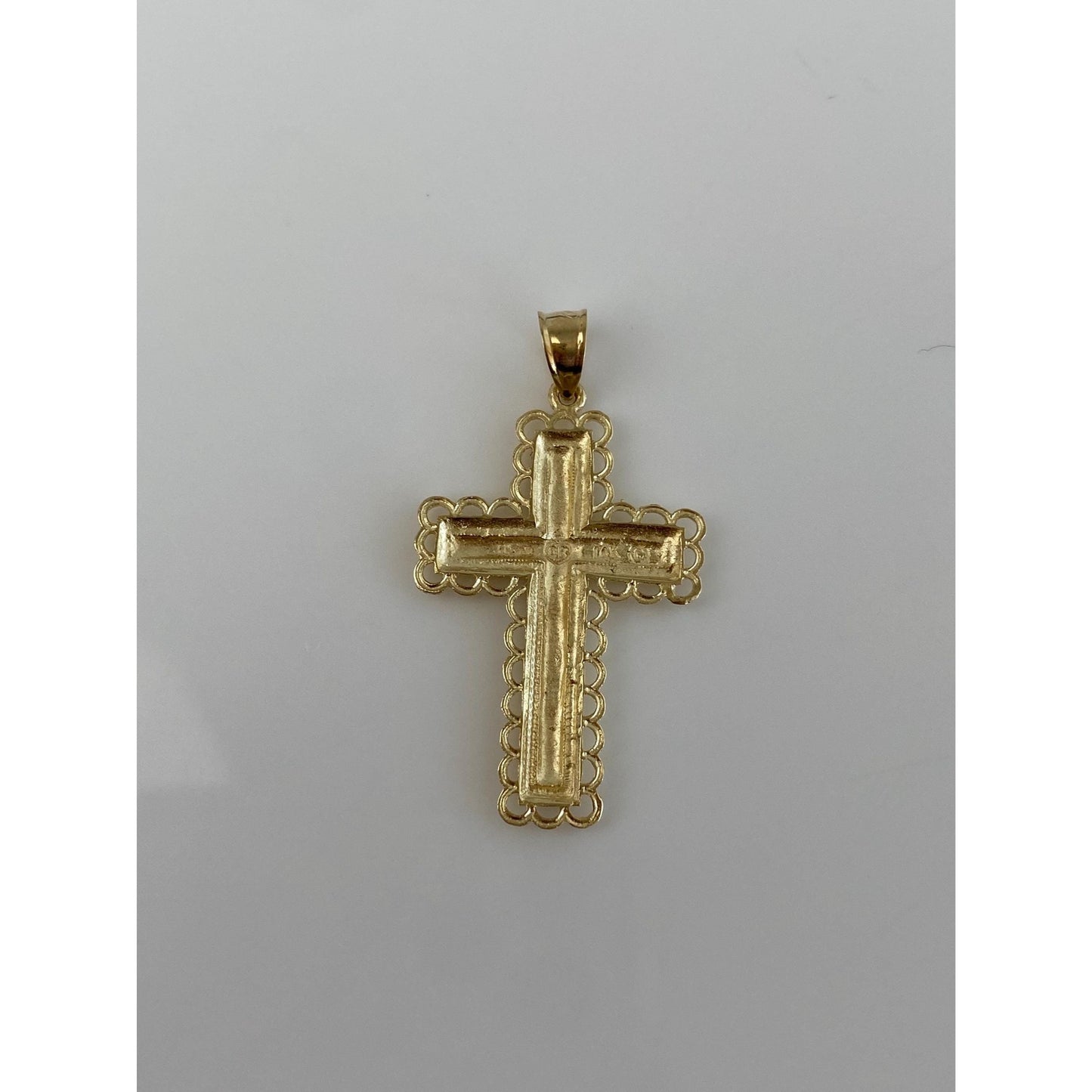 Vintage Solid 14k Yellow Gold Cross Charm