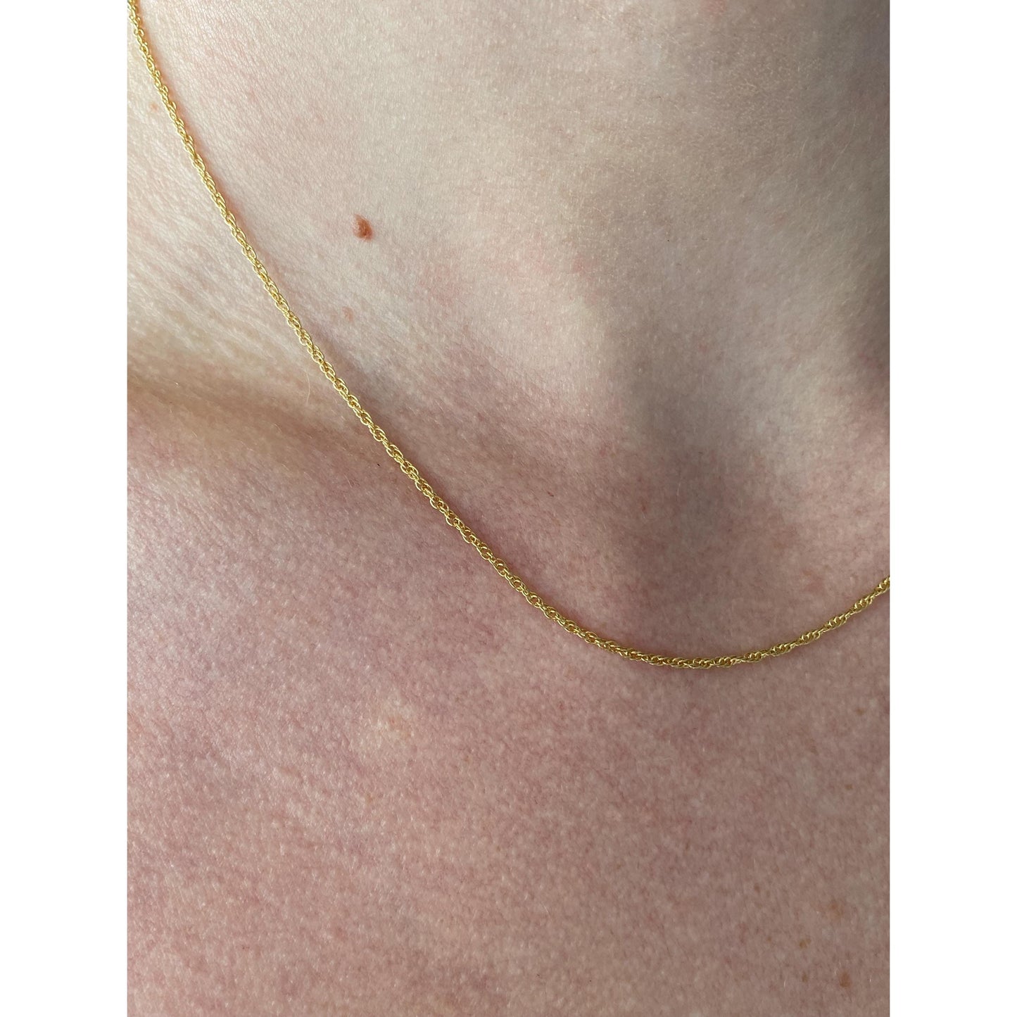 Vintage Solid 14k Yellow Gold Chain Necklace - 16 inches