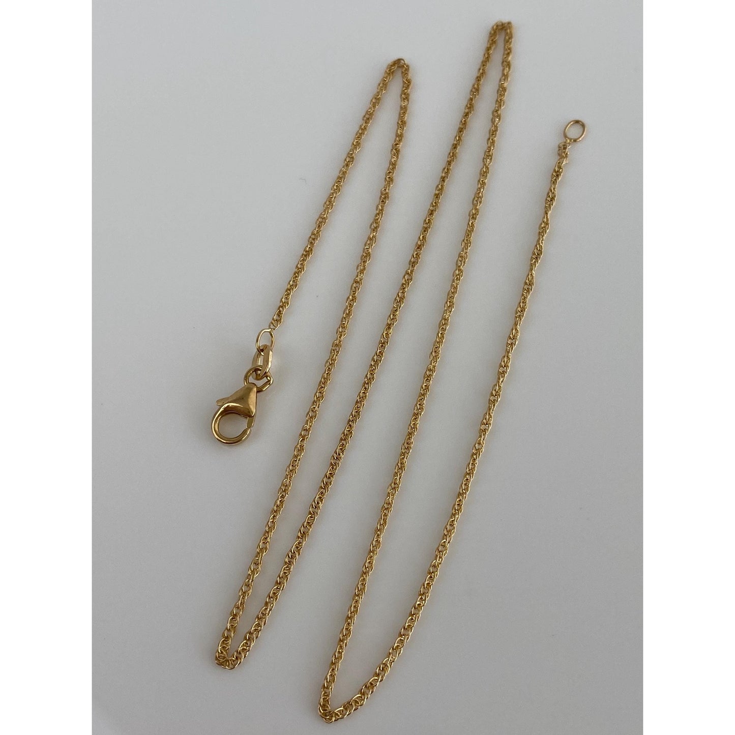 Vintage Solid 14k Yellow Gold Chain Necklace - 16 inches
