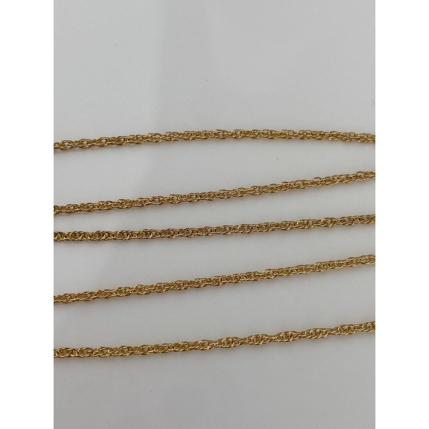 Vintage Solid 14k Yellow Gold Chain Necklace - 16 inches