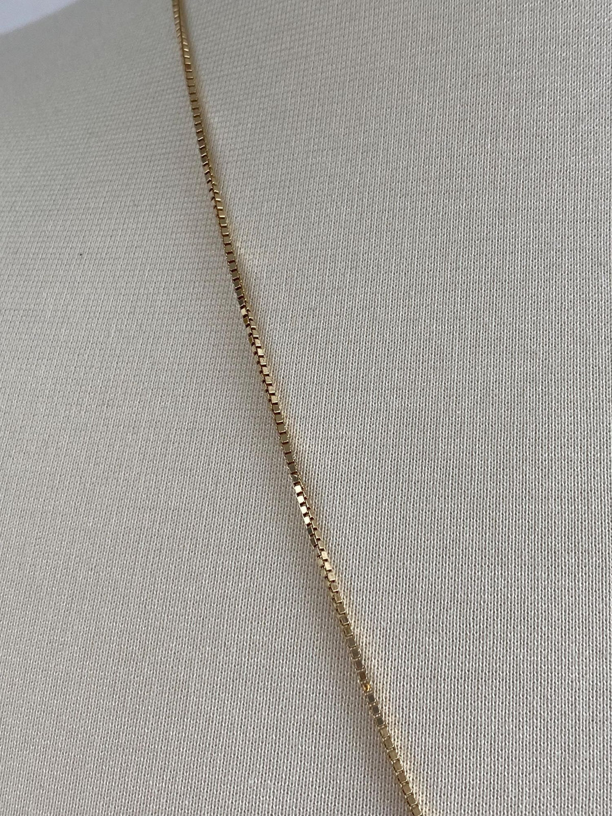 Vintage 14k Yellow Gold Box Chain Necklace - 24.25 inches