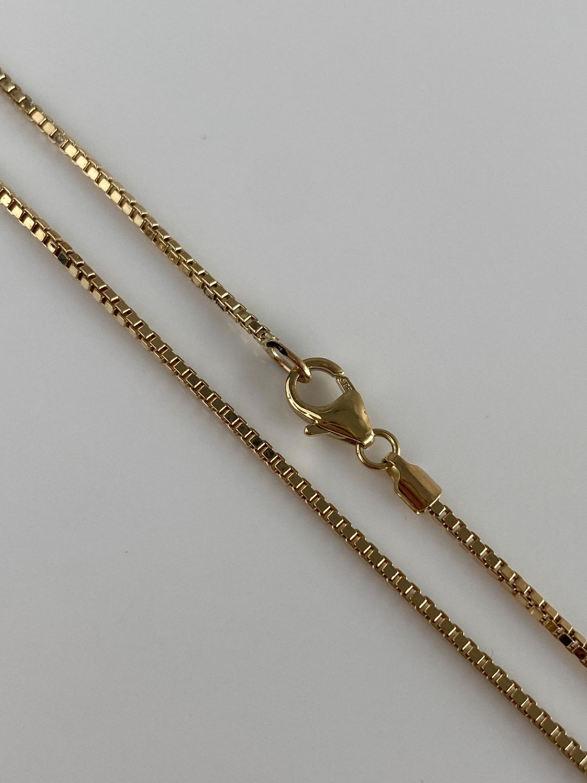 Vintage 14k Yellow Gold Box Chain Necklace - 24.25 inches