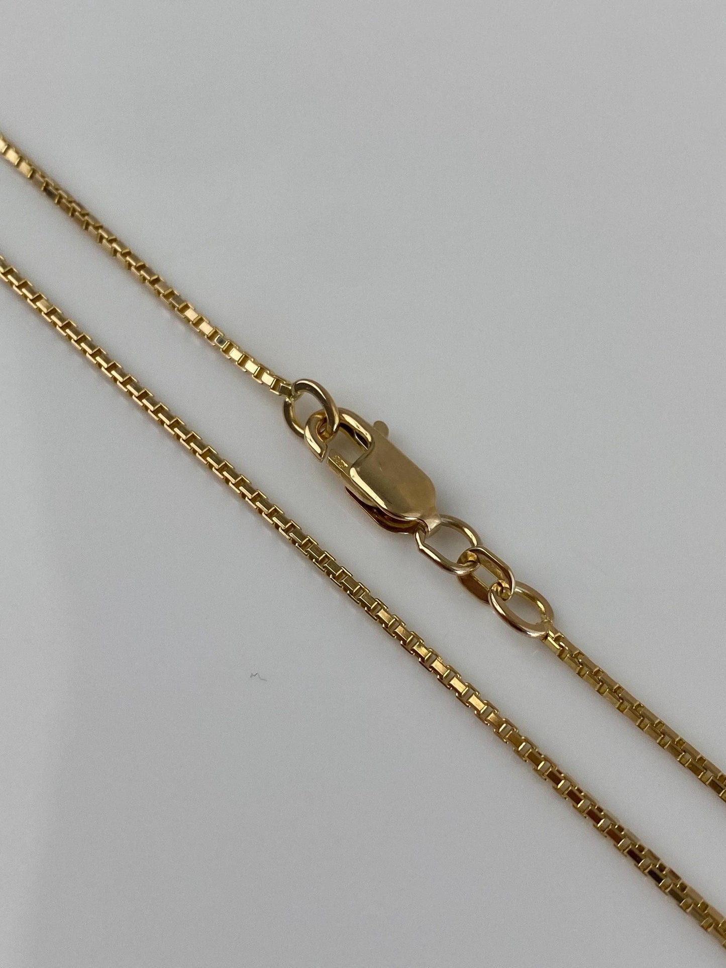 Vintage Solid 14k Yellow Gold Box Chain Necklace - 20.25 inches