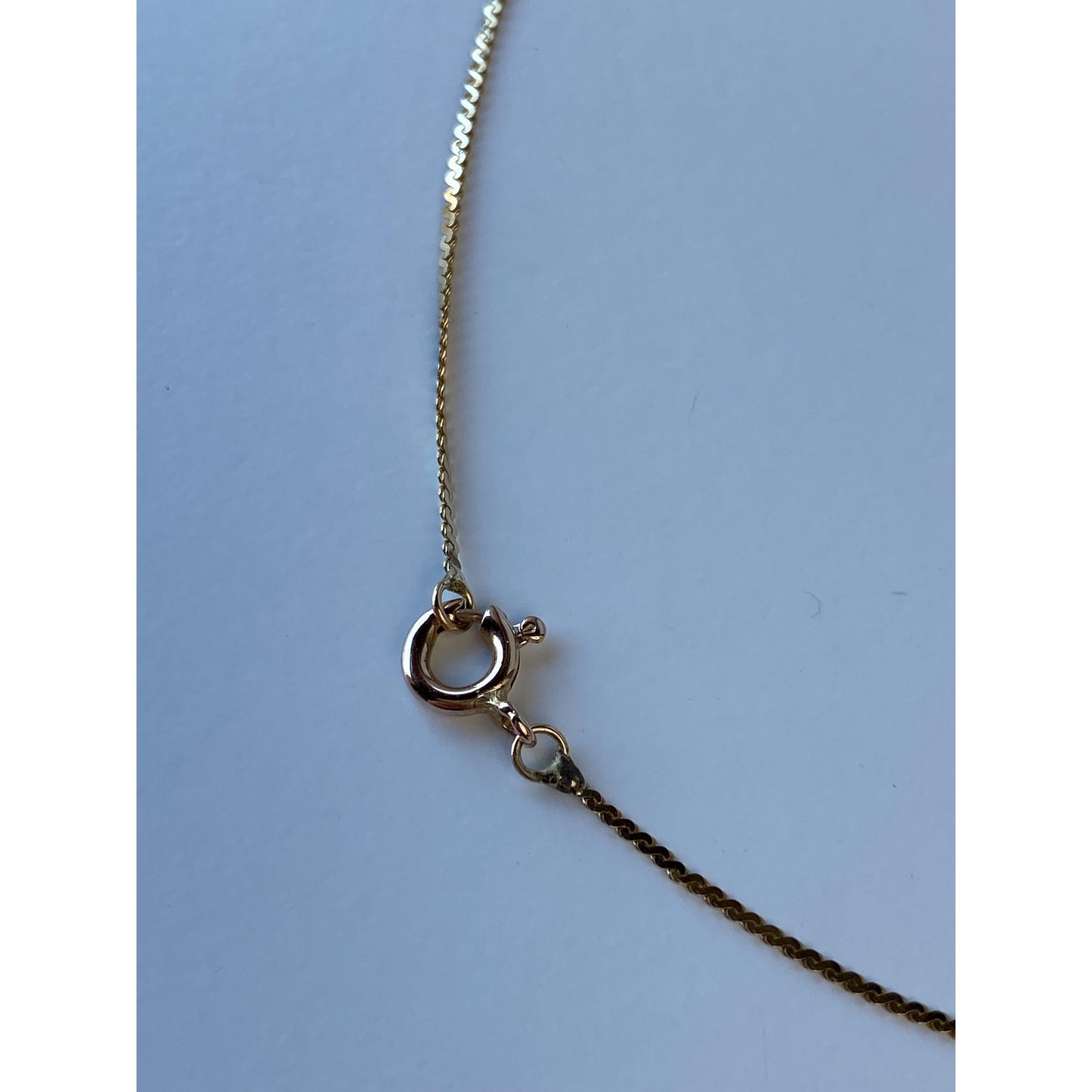 Vintage Solid 14k Yellow Gold Serpentine Chain Necklace - 24.25 inches