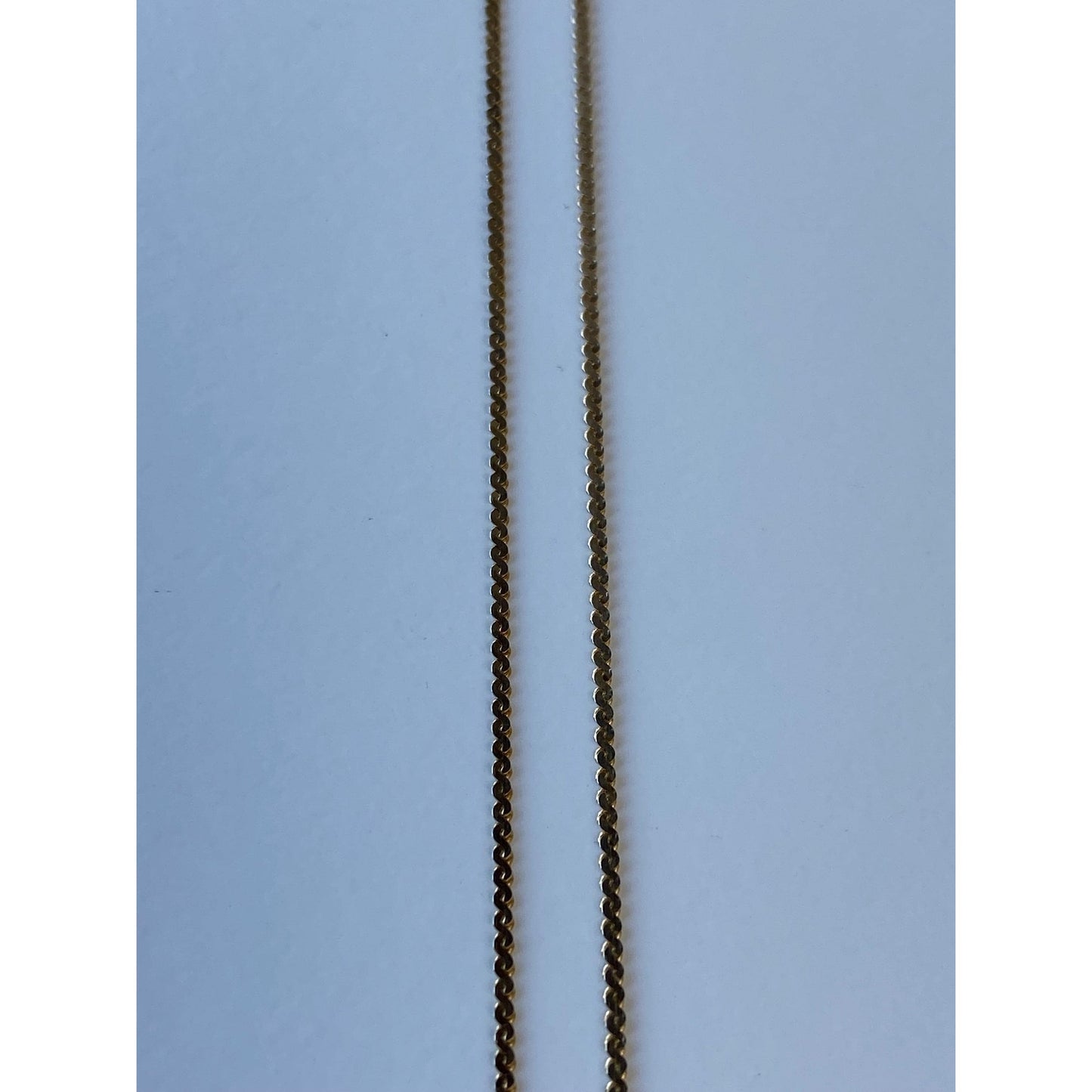 Vintage Solid 14k Yellow Gold Serpentine Chain Necklace - 24.25 inches