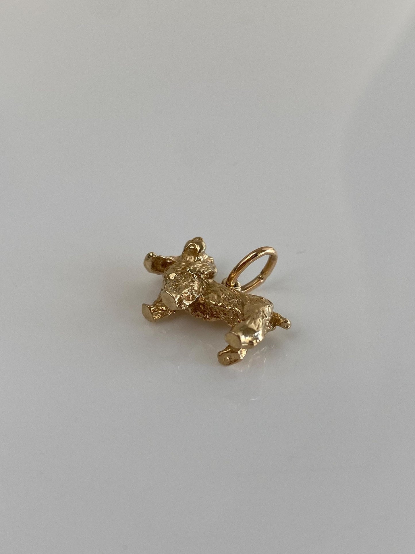 Vintage Solid 14k Yellow Gold Cocker Spaniel Dog Charm
