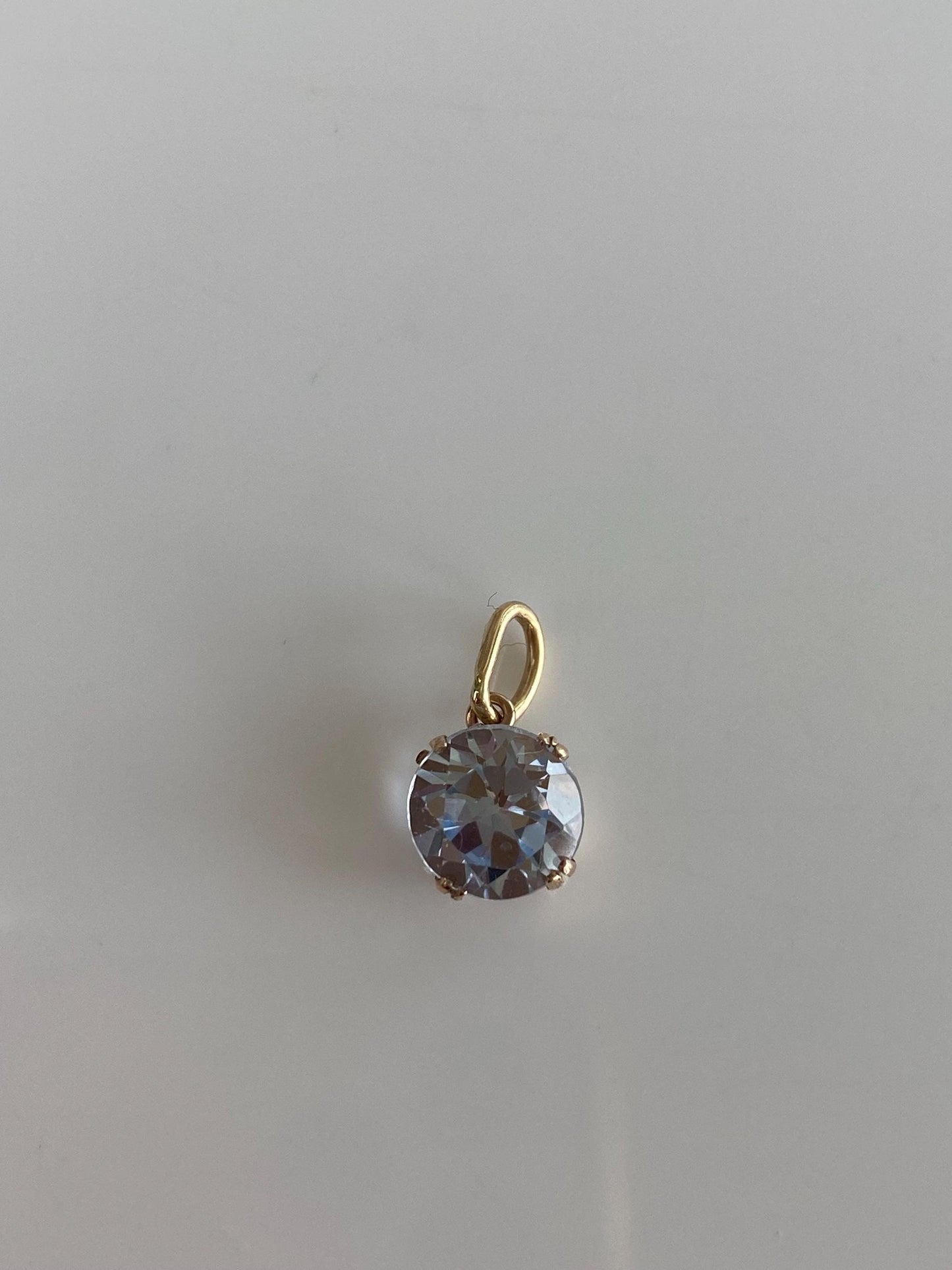 Vintage Solid 10k Yellow Gold Quartz Charm