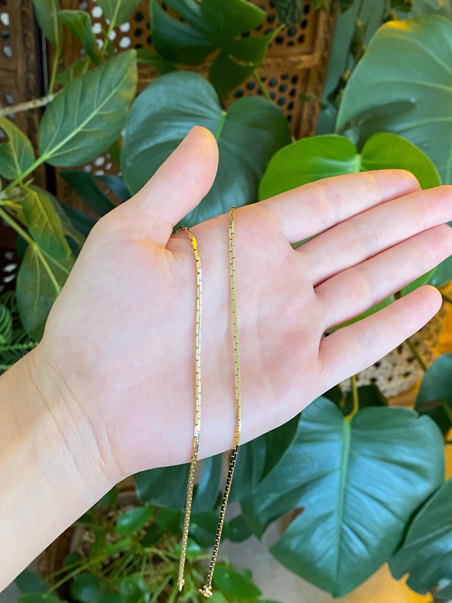 Vintage Solid 14k Yellow Gold C Link Chain Necklace - 23 inches