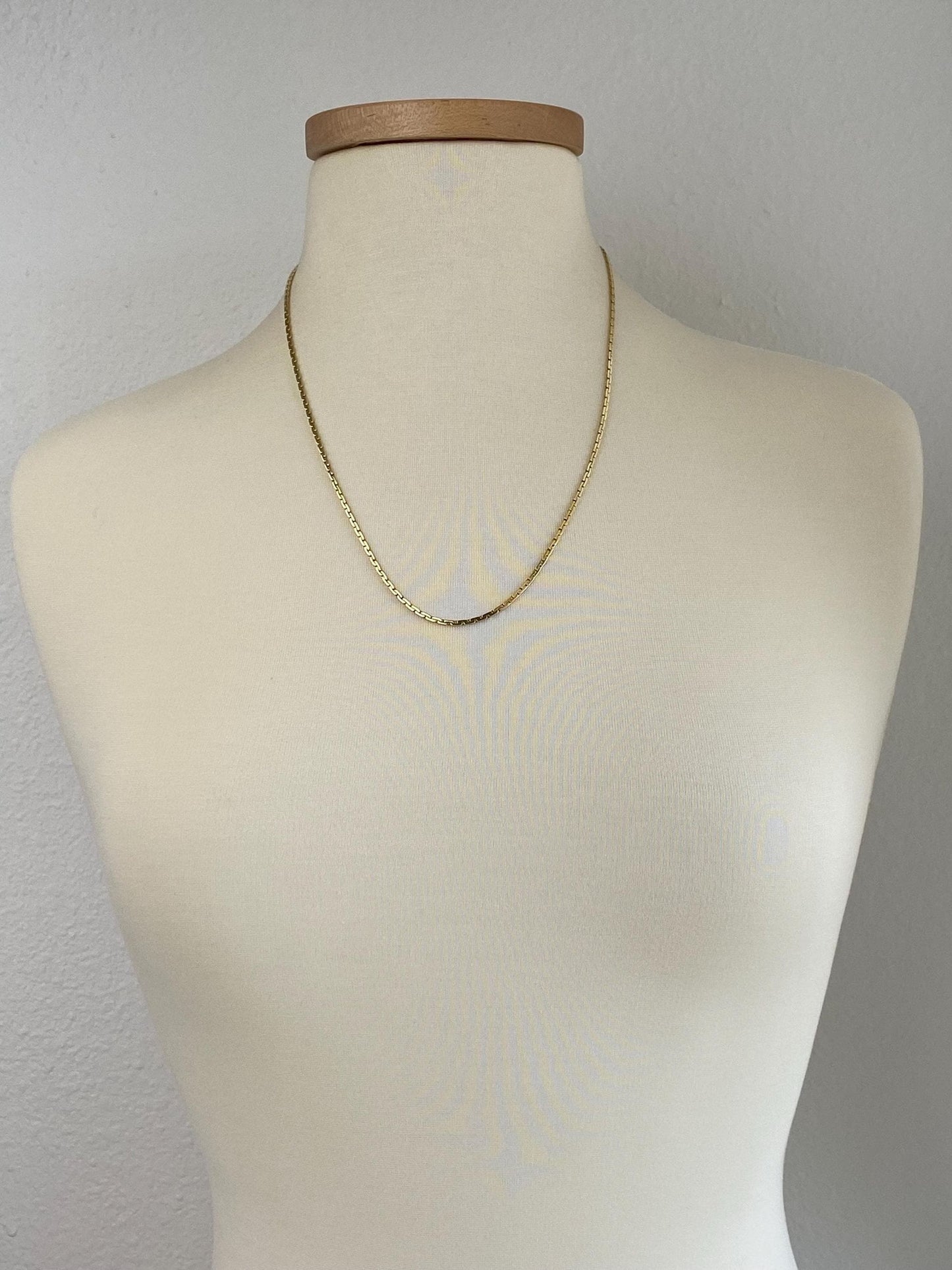 Vintage Solid 14k Yellow Gold C Link Chain Necklace - 23 inches