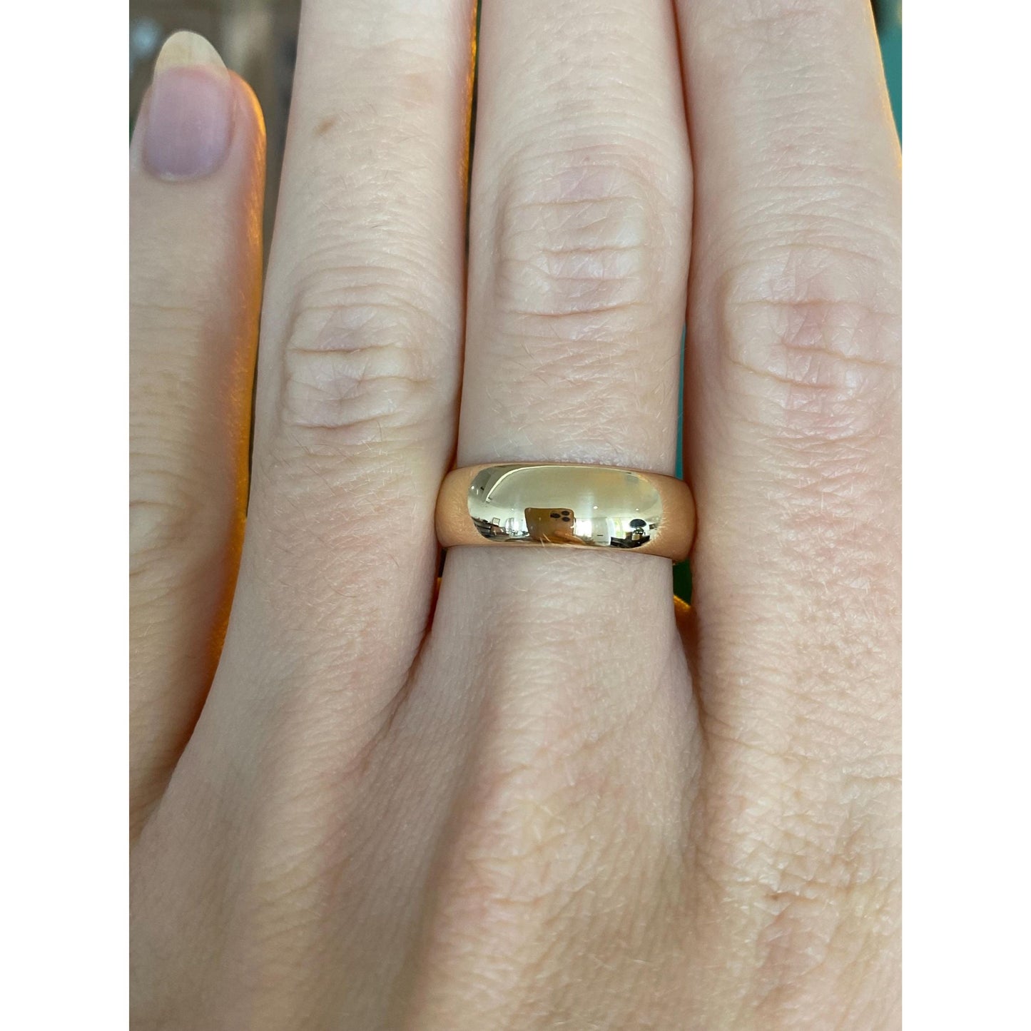 Vintage Solid 14k Yellow Gold Ring Band - Size 7