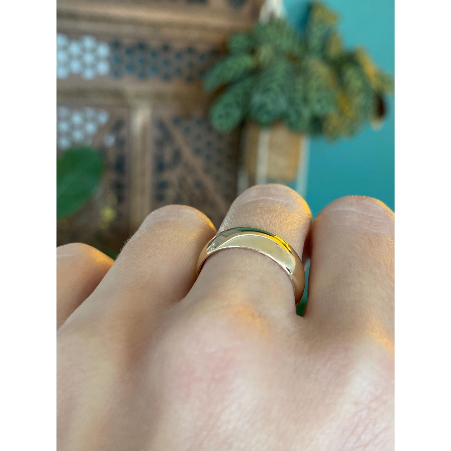 Vintage Solid 14k Yellow Gold Ring Band - Size 7