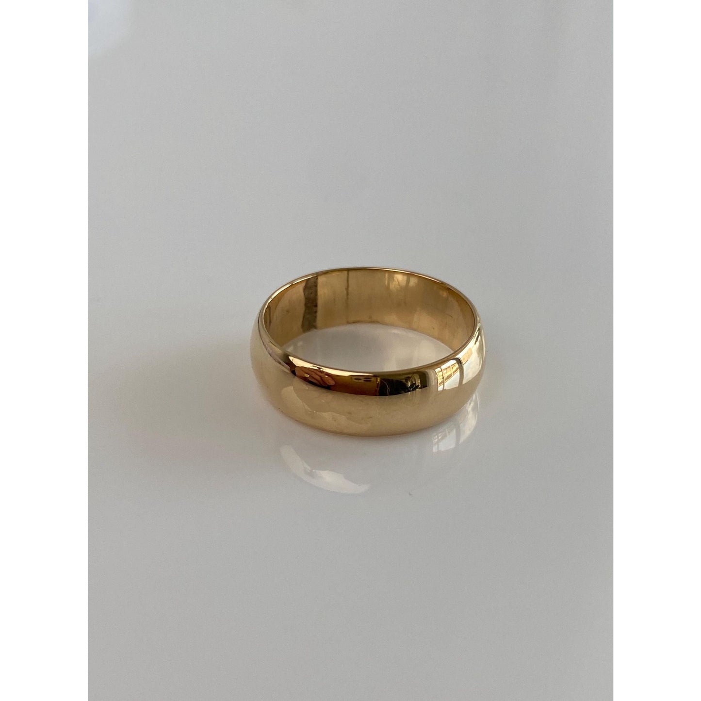 Vintage Solid 14k Yellow Gold Ring Band - Size 7