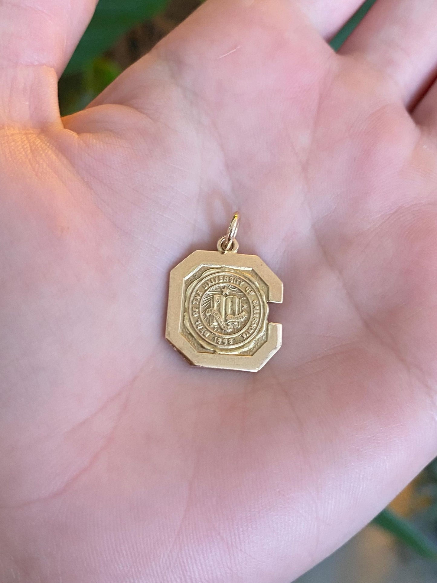 Vintage Solid 10k Yellow Gold University of California Charm