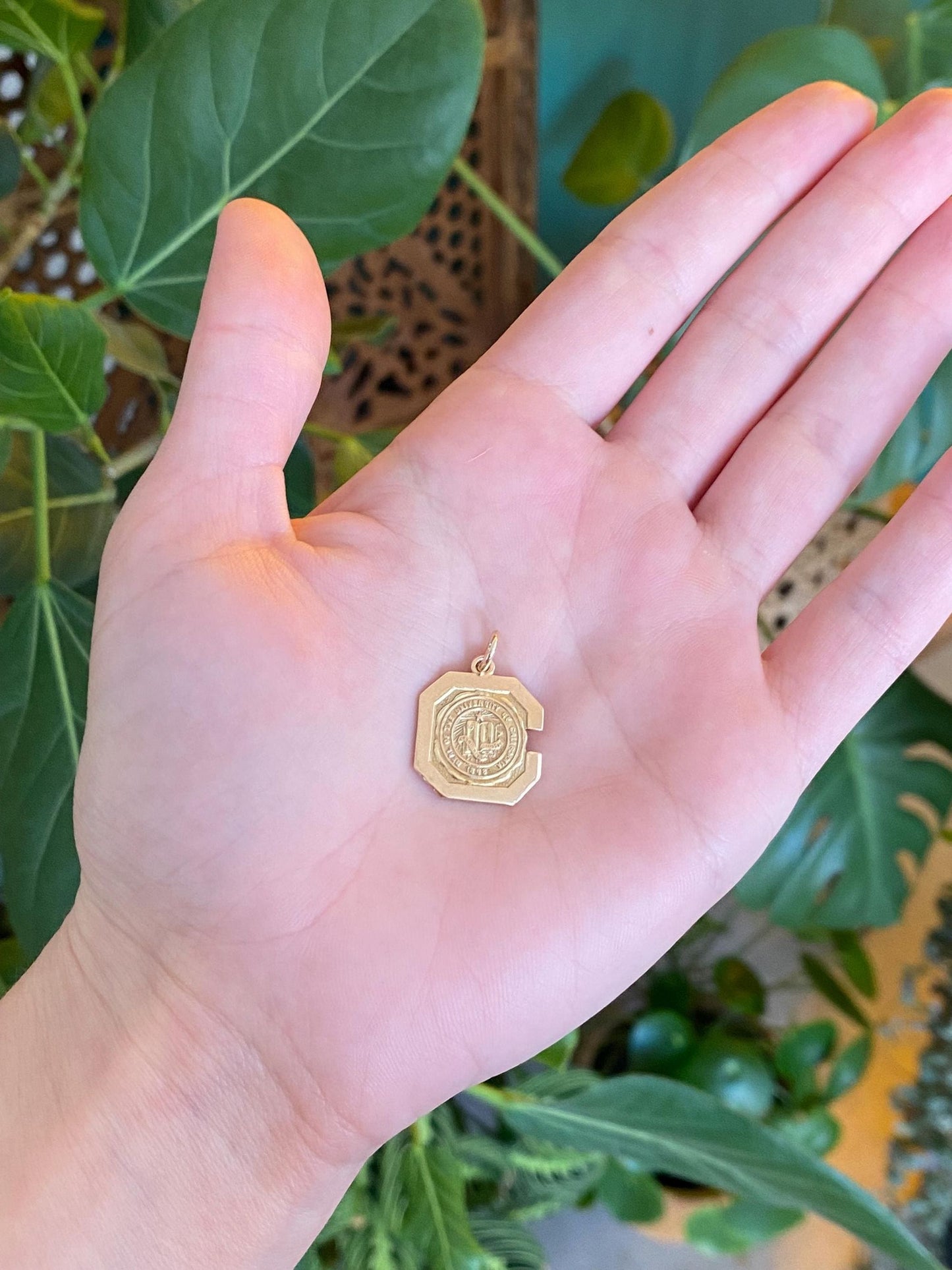 Vintage Solid 10k Yellow Gold University of California Charm