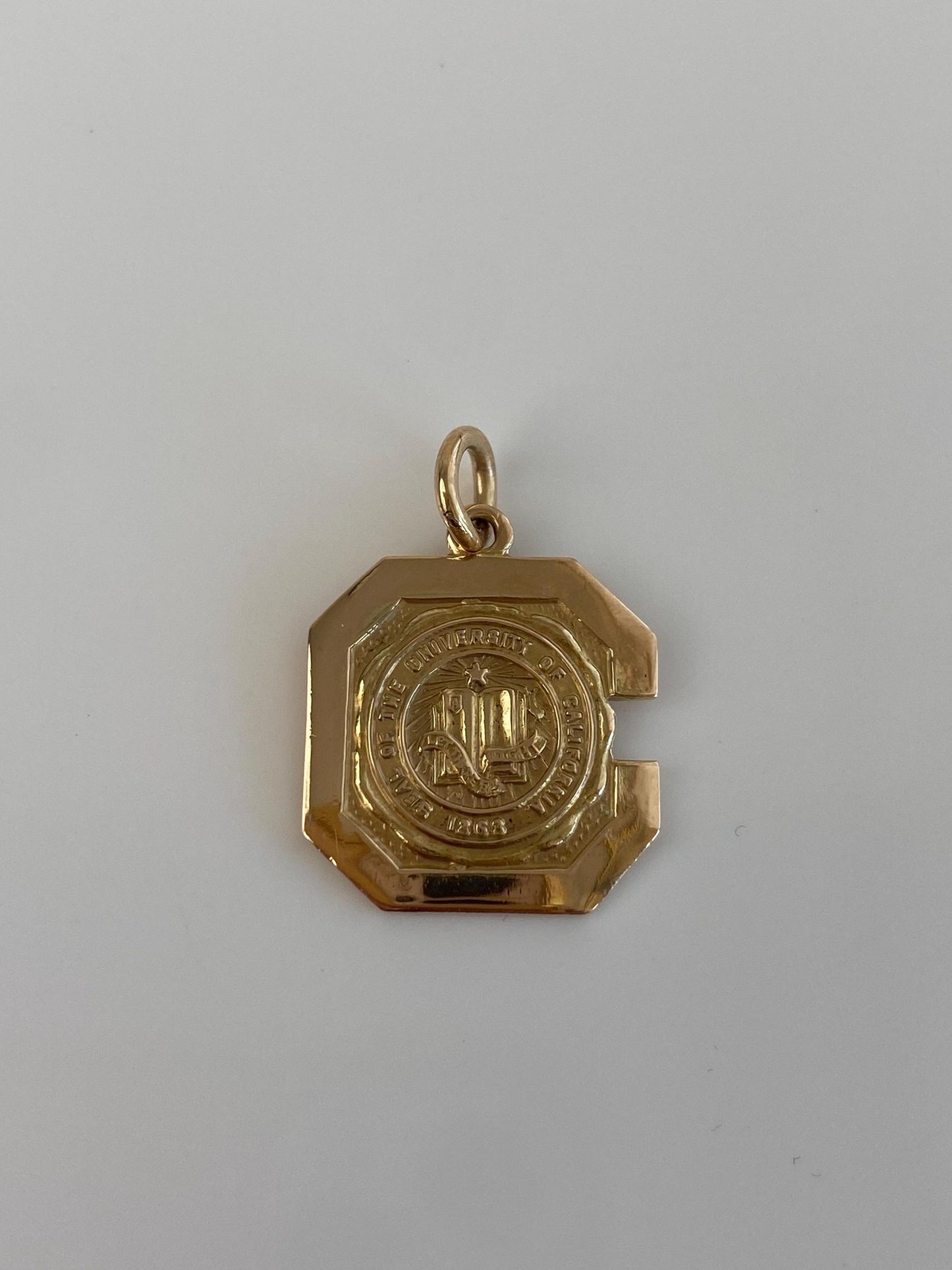 Vintage Solid 10k Yellow Gold University of California Charm