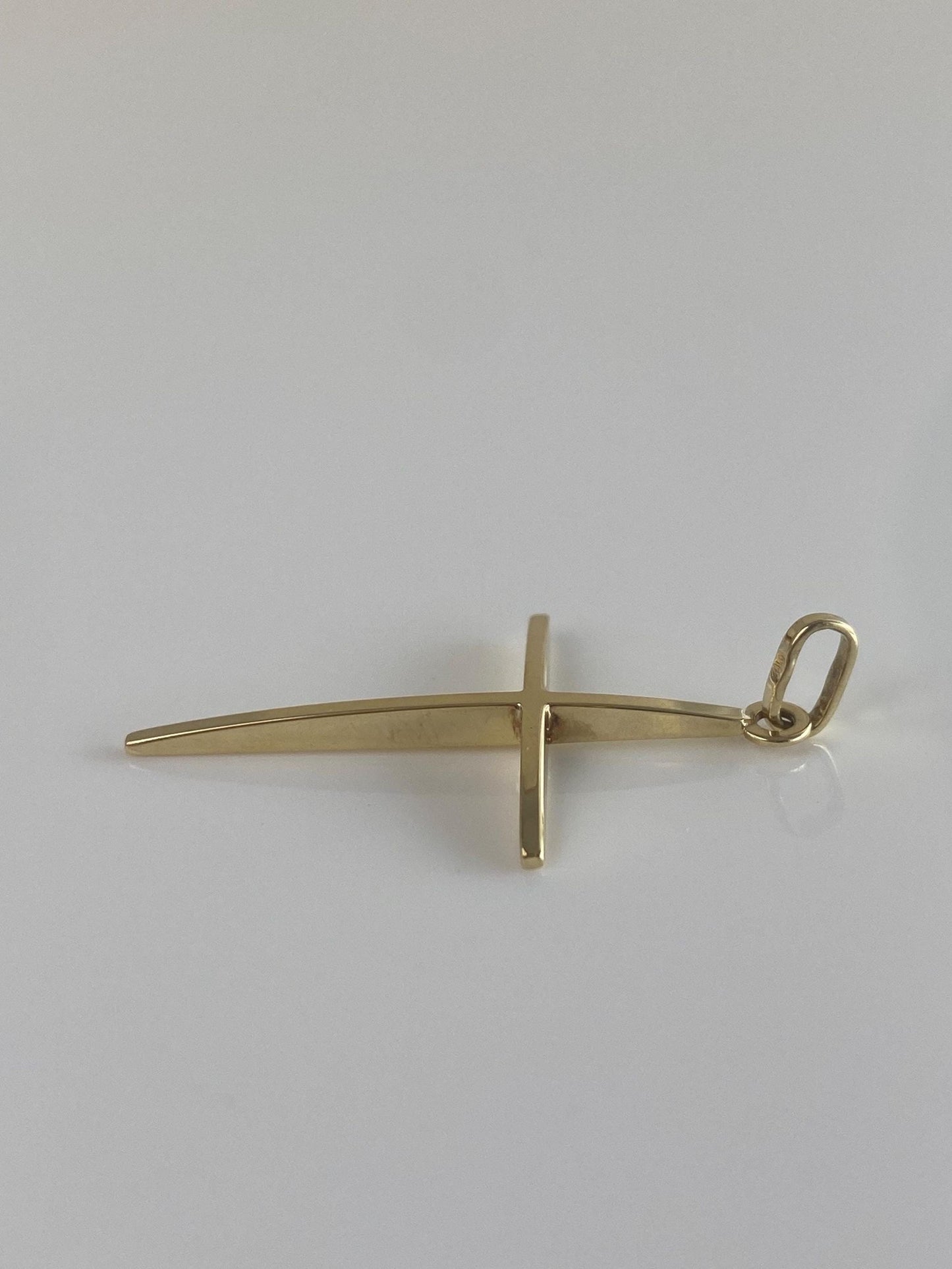Vintage 14k Yellow Gold Cross Charm