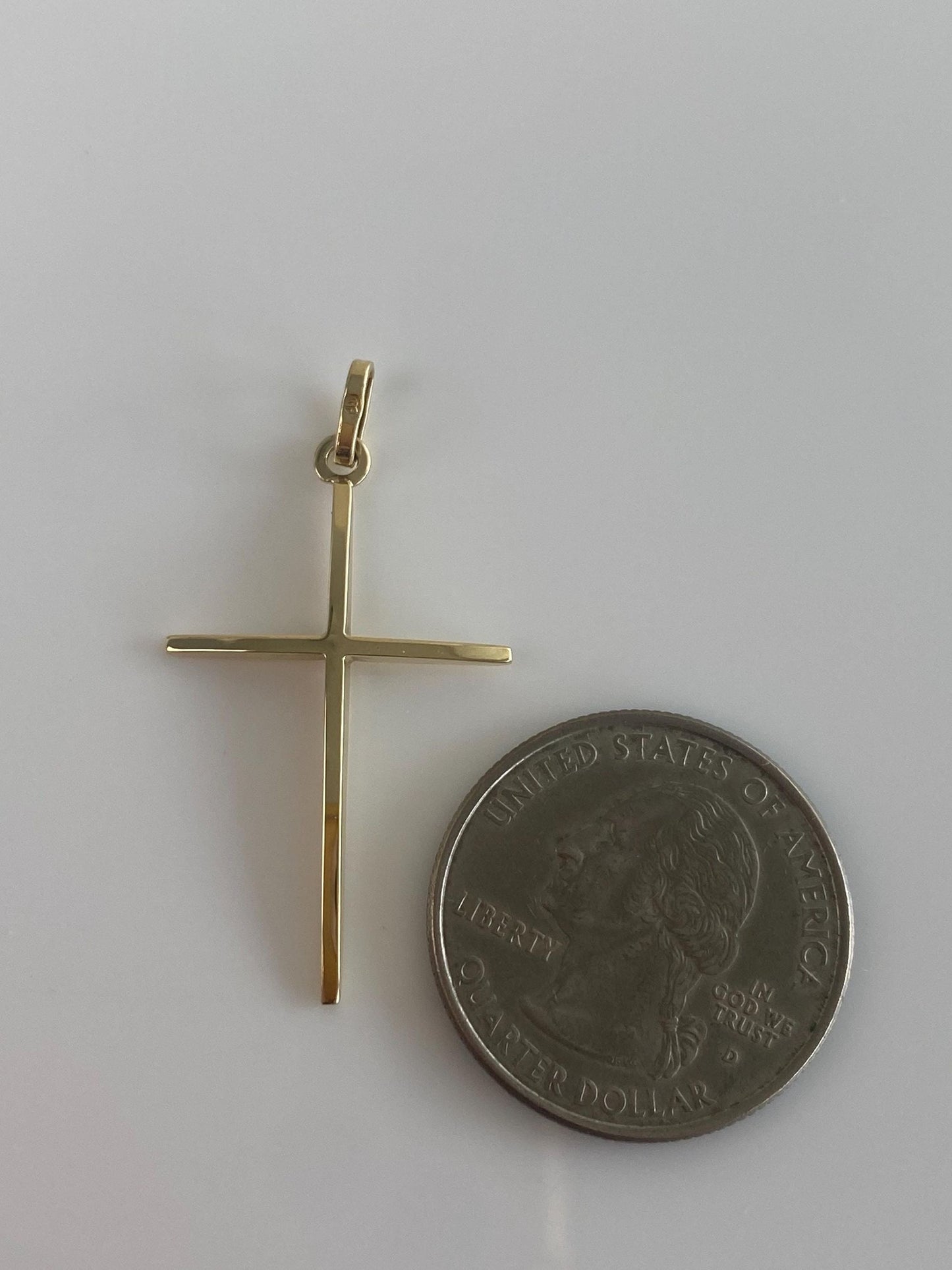 Vintage 14k Yellow Gold Cross Charm