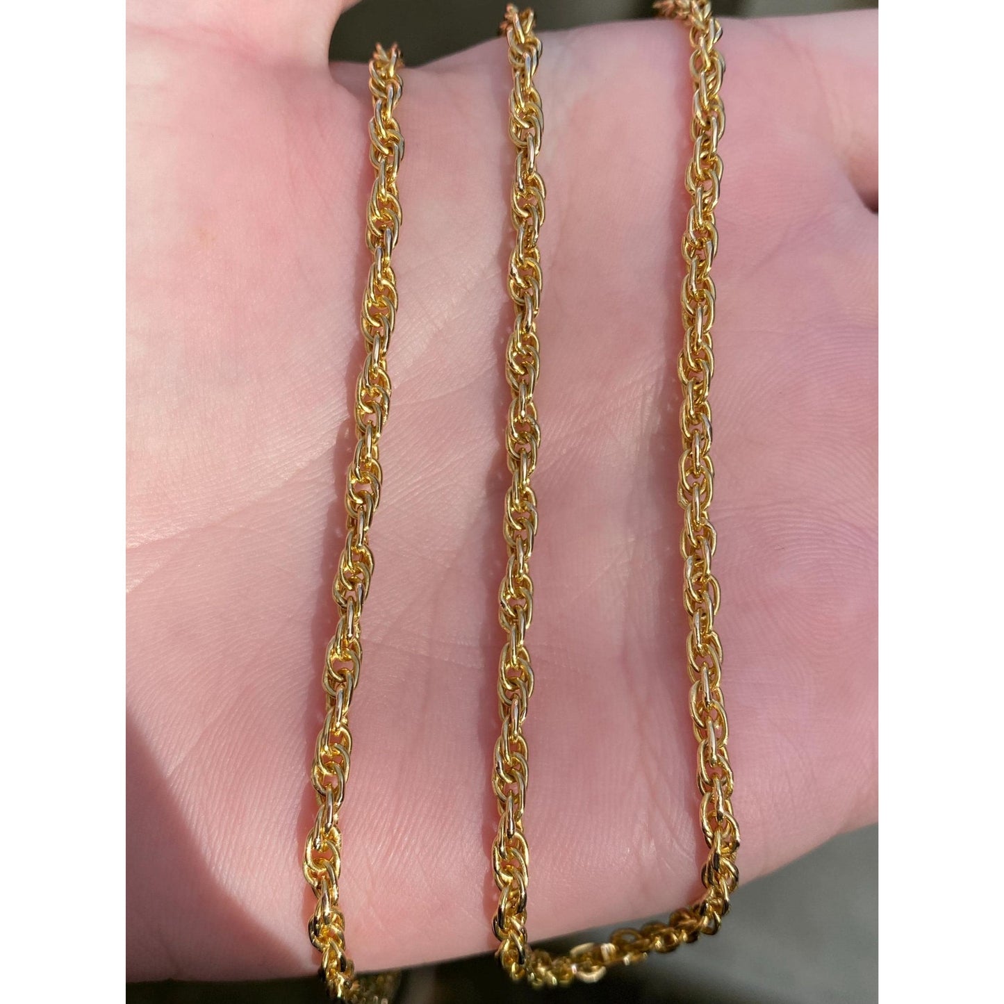Solid 18k Yellow Gold Chain Necklace - 18.5 inches